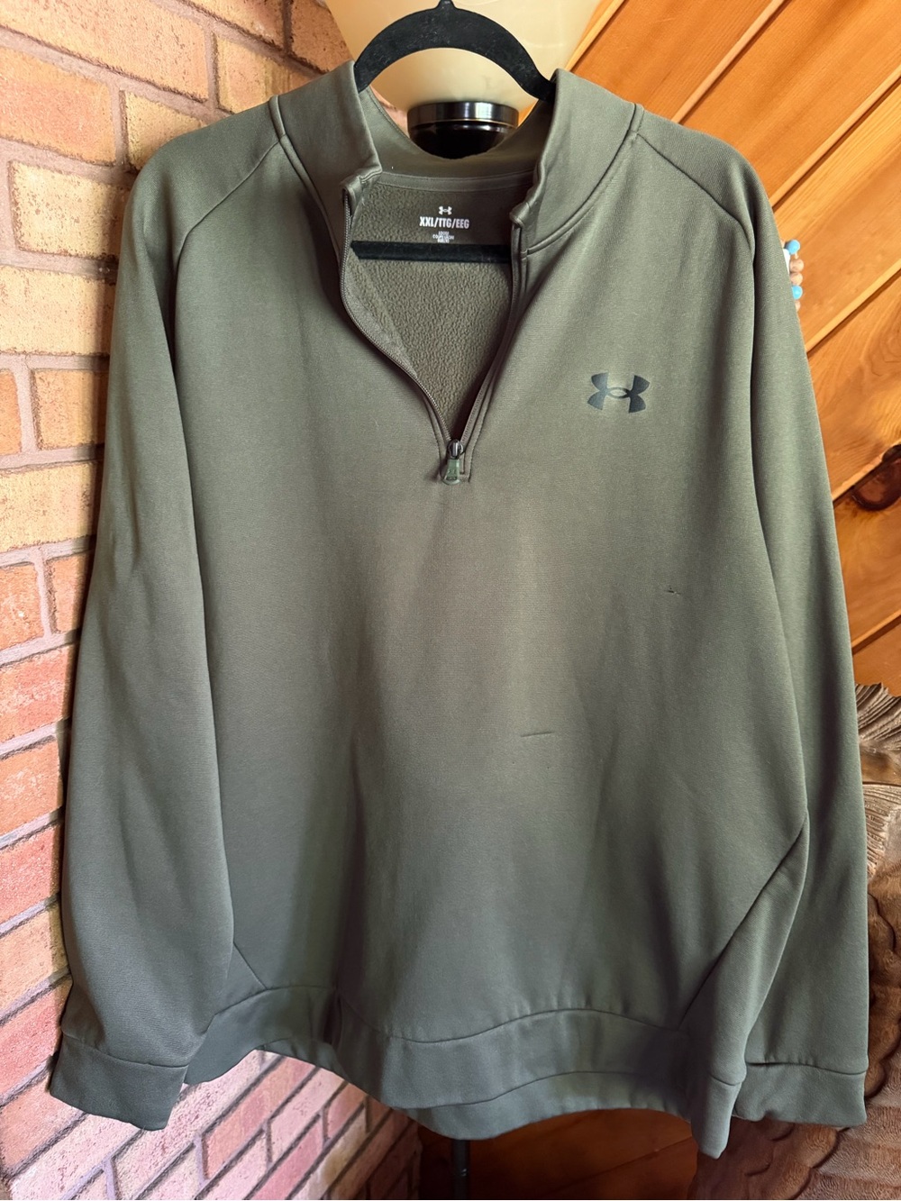 Under Armour Olive Quarter-Zip Pullover Sweatshirt